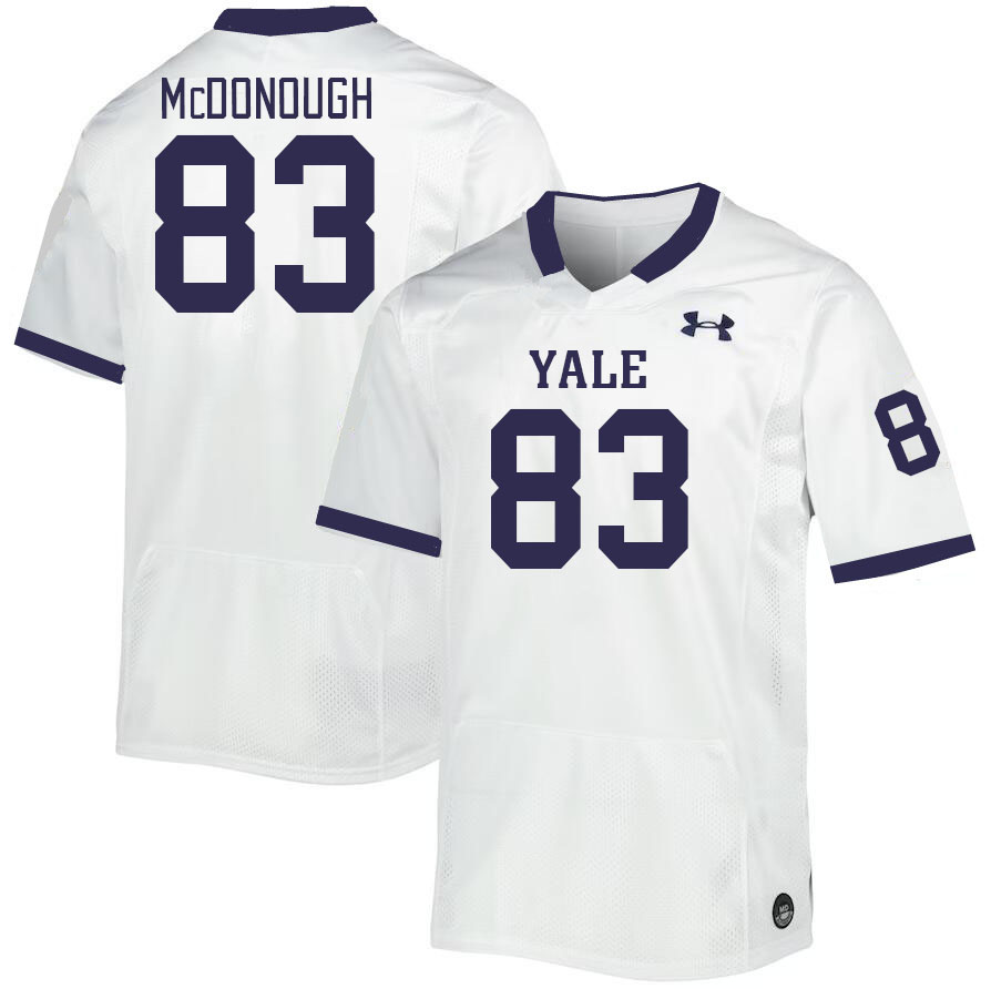 Men-Youth #83 Tamatoa McDonough Yale Bulldogs 2023 College Football Jerseys Stitched-White